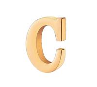 vmcoatdu Spilla a forma di lettera A-Z, con 26 lettere, placcata in oro 18 K e argento, in metallo, One size, Metallo, lega.