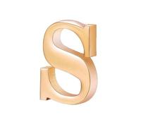 vmcoatdu Spilla a forma di lettera A-Z, con 26 lettere, placcata in oro 18 K e argento, in metallo, One size, Metallo, lega.