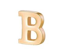 vmcoatdu Spilla a forma di lettera A-Z, con 26 lettere, placcata in oro 18 K e argento, in metallo, One size, Metallo, lega.