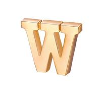 vmcoatdu Spilla a forma di lettera A-Z, con 26 lettere, placcata in oro 18 K e argento, in metallo, One size, Metallo, lega.