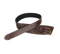 VMDVBNA Cintura con Rivetti Cintura esterna con fibbia ad ardiglione e borchie in bronzo da donna, for decorare la vita del corsetto, cowgirl su cappotto elegante(106cm,Chocolate)