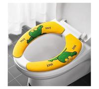 VMDVBNA Coprisedile per WC 2 Paia di Cuscini Morbidi Lavabili in Stile Cartone Animato for WC, coprisedile Adesivo for, scaldabagno, Universale for Universali(Enlarge-Yellow)