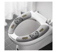 VMDVBNA Coprisedile per WC 2 Paia di Cuscini Morbidi Lavabili in Stile Cartone Animato for WC, coprisedile Adesivo for, scaldabagno, Universale for Universali(Routine-Gery)