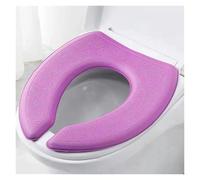 VMDVBNA Coprisedile per WC Copriwater Lavabile, Impermeabile, Adesivo, Cuscino in Schiuma, Sedile for WC a Forma di V, attrezzo for Il Bagno, Articoli for la casa Universali(V-Shaped Purple)