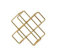 VMDVBNA porta bottiglie di vino Portabottiglie in metallo con griglia da 5/8, portabottiglie for vino rosso, espositore for, decorazione tavolo, mobiletto, for la casa(5 Grids Gold)