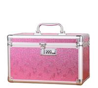 VMDVBNA Porta Smalti Organizer Beauty Makeup Box Artist Cosmetici professionali Custodie for trucco for unghie Cassetta degli attrezzi multistrato Borsa for valigia(Pink)