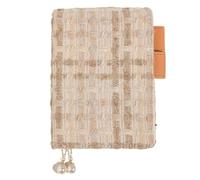 VMDVBNA quaderni Delicato e morbido Petit Journal Notebook Retro Copertina in tessuto viola Griglia Agenda Planner Budget Organizzatore Materiale scolastico A6(Brown A6)