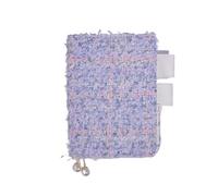 VMDVBNA quaderni Delicato e morbido Petit Journal Notebook Retro Copertina in tessuto viola Griglia Agenda Planner Budget Organizzatore Materiale scolastico A6(Purple A6)