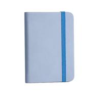 VMDVBNA quaderni Mini libro A7 quaderno portatile blocco note piccolo tascabile in pelle impermeabile appunti materiale scolastico(Light blue)