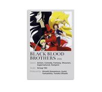 VMEOLLXUU Black Blood Brothers Anime, poster decorativo da parete, per soggiorno, camera da letto, 60 x 90 cm