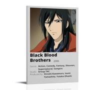 VMEOLLXUU Black Blood Brothers Comics Minimalist Art da parete, decorazione moderna per camera familiare, 20 x 30 cm