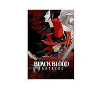 VMEOLLXUU Poster di anime Black Blood Brothers Characters Poster decorativo da parete, per soggiorno, camera da letto, 40 x 60 cm