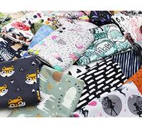 VmG-Store 2,5 m di tessuto jersey, design (5 x 0,5 m di taglio), larghezza 140 cm, confezione da cucire in jersey di cotone per bambini (2,5 m, tessuto jersey colorato (5 x 0,5 m)
