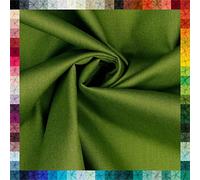 VmG-Store 2m di tessuto di cotone tinta unita 100% cotone Oeko-Tex NON venduto al metro oltre 70 colori tra cui scegliere (044 I Verde)