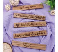 VmG-Store 5 listelli in legno di quercia da 22 x 8 x 160 mm, con scritta in lingua inglese "08 Home 2"
