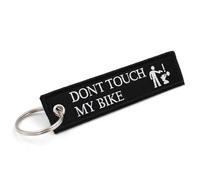 VmG-Store MADE IN Jet Tag portachiavi bandiere nazionali in materiale robusto e rigido con eleganti bandiere nazionali S150 (Don't touch my bike)