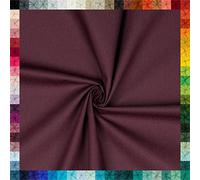 VmG-Store Tessuto di cotone, tinta unita, 100% cotone, Oeko-Tex, non venduto al metro, oltre 70 colori a scelta (080 I, melanzana)