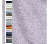 VmG-Store Tessuto in spugna al metro, 15 colori da cucire, in spugna, 145 cm di larghezza (054 I LilaC)