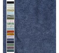 VmG-Store Tessuto in spugna al metro, 15 colori da cucire, in spugna, 145 cm di larghezza (055 I jeans)