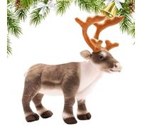 Vmiorzq Peluche natalizio - Morbido cervo peluche cuscino decorativo bambola alce renna giocattoli,Simpatico peluche natalizio da 13,7 pollici per divani, letti, camere da letto, sedie, regalo per
