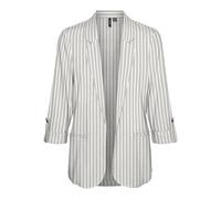 VMJESMILO 3/4 Loose Blazer Wvn GA Noos, Silver Lining/Stripes:Olga Snow White, S