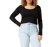 Vero Moda - Top a maniche lunghe nero morbido con scollo rotondo L