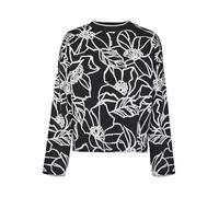 VMNEW Flora LS O-Neck Loose Pullover, Nero/Dettaglio: Betulla, S