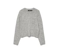 VERO MODA Vmnovah-Pullover Ga Noos Maglione Lavorato a Maglia, Melange Grigio Medio, S Donna