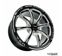 Vms da Corsa Jayhawk 15x7 4X100 + 35 5.4” BS Nero Fresa Finire Drag Ruota Rim