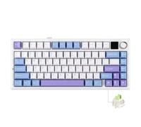 VmugDVoqb Tastiera da Gioco Wireless con Schermo Digitale e manopola Tastiera Meccanica retroilluminata RGB a 3 modalità sostituibile a Caldo al 75% Compatibile con F75 Max(Nebula Pruple)