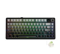 VmugDVoqb Tastiera da Gioco Wireless con Schermo Digitale e manopola Tastiera Meccanica retroilluminata RGB a 3 modalità sostituibile a Caldo al 75% Compatibile con F75 Max(Sea Reef Black)