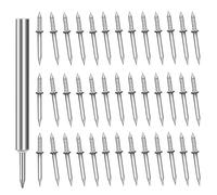 VMUTGA 200 Pezzi Chiodo a Doppia Testa, Chiodo senza Cuciture con Filo per Battiscopa a Doppia Testa Viti di Sicurezza Invisibili senza Lasciare Traccia con 3 strumenti per la Decorazione Domestica