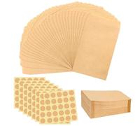 VMUTGA 200 Pezzi Sacchetti di Carta Marrone, Mini Sacchetti di Carta Kraft Piccoli Bustine Sacchetti Regalo Piccole Piatti Sacchetti per Caramelle Biglietti di Natale Semi Monete Gioielli (10 * 6cm)