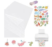 VMUTGA 30 Fogli Carta Adesiva per Stampante, 100% Trasparente A4 Vinile Stampabile Carta Adesiva Vinile Autoadesivo Stampabile Etichette Stampanti per Stampanti a Getto D'inchiostro (21 * 29.7 cm)