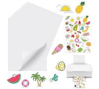 VMUTGA 30 Fogli Carta Adesiva per Stampante, Bianco A4 Vinile Stampabile Carta Adesiva Vinile Autoadesivo Stampabile Etichette Stampanti per Stampanti a Getto D'inchiostro e Laser (21 * 29.7 cm)