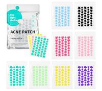 VMUTGA 320 Pezzi Cerotti Brufoli, 3 Taglie Pimple Patch Brufoli Idrocolloidi Stella Acne Patch Impermeabile con Olio Dell'Albero Del Tè e Acido Salicilico Pimple Patches Giorno e Notte (10/12/14 mm)