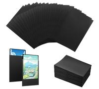 VMUTGA 400 Pezzi Buste Proteggi Carte, 66 x 91 mm Bustine Protettive Carte Nero Card Sleeves Trasparente Impermeabile Toploader Maniche di Carte per Sport Cartes da Collezione
