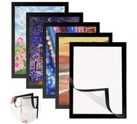 VMUTGA 5 Pezzi Cornici per Diamond Painting, 30x40cm Cornici Magnetiche Autoadesive Cornice Nera 5D Diamond Painting Cornice Magnetica Foto Pittura Diamante Accessori per Decorazione Parete di Casa