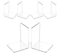 VMUTGA 6 Pezzi Fermalibri per Mensole, Supporto per Libri in Acrilico Trasparente, Espositore per Libro, Reggi libri per Cuarto, Ufficio, Scuola, Biblioteca