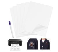 VMUTGA 6 Pezzi Stabilizzatore Ricamo Idrosolubile, A4 Stoffa Adesiva da Ricamo Idrosolubile Carta da Ricamo Tessuto Autoadesivo Stampabile Ricamo Accessori per Ricamo a Mano e Ricamo a Macchina