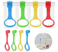 VMUTGA 8 Pezzi Anelli Box Bambini, Anelli per Culla Anelli Lettino Aiuta i Bambini Maniglie Box Bambini Aiuta il Bambino Ganci Box Bambini a Imparare a Stare in Piedi per Box Bambini Accessori