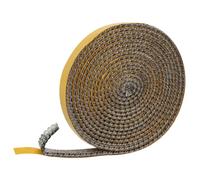 VMUTGA Guarnizione Stufa a Legna, Nastro Autoadesivo in Fibra di Vetro Camino Guarnizione Resistente al Calore Corda Ermetico per Stufe, Tubi Di Forni, Porta del Forno, Caminetti (3mm x 10mm x 3m)