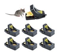 VMUTGA Trappola per Mouse 6 Pezzi Rimozione Igienica Dei Topi, Immediatamente Pronto All'uso, Trappola Riutilizzabile per Mouse, Ideale per La Casa e L'esterno