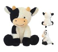 Vmxlso 22 CM Mucca Peluche, Peluche Mucca in Bianco e Nero, Morbido e Accogliente, Mucca di Peluche, Mucca Peluche Trudi per Bambini e Adulti, Regali, Allevia Stress e Tensioni