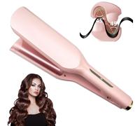 Vmxlso Ferro Arricciacapelli, 32mm Ferro Capelli, Francesi Ferro per Capelli, Arriccia Capelli, Ferro per Boccoli con 5 Temperature Regolabili, Ferro Boccoli per Tutti i Tipi di Capelli (Rosa)