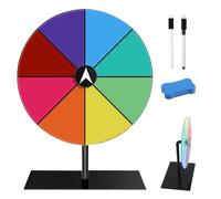 Vmxlso Ruota della Fortuna per Girare, 8 Slots La Ruota della Fortuna Gioco da Tavolo, 20cm Ruota dei Premi con Supporto, Cancellazione a Secco e Pennarelli, per Carnevali Salone Commerciale Fiere