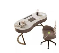 vN5bH1wD Scrivania da ufficio Scrivania in ardesia di roccia leggera lusso Boss Office Pc Table Studio da scrittura Semplice reception e sedie for consulenza(140 * 60 * 75cm)