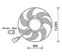 VN7535 AVA QUALITY COOLING Ventola, Raffreddamento motore per AUDI,SEAT,SKODA,VW