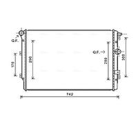 VNA2324 AVA QUALITY COOLING Radiatore, Raffreddamento motore per SEAT,VW