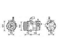VNAK375 AVA QUALITY COOLING Compressore, Climatizzatore per SEAT,SKODA,VW